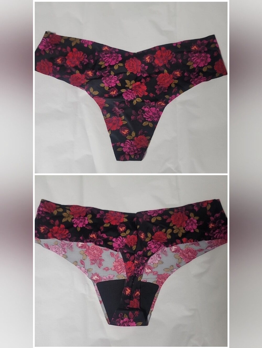 Victoria's Secret No-Show Very Sexy Floral Stretch Thong Panty